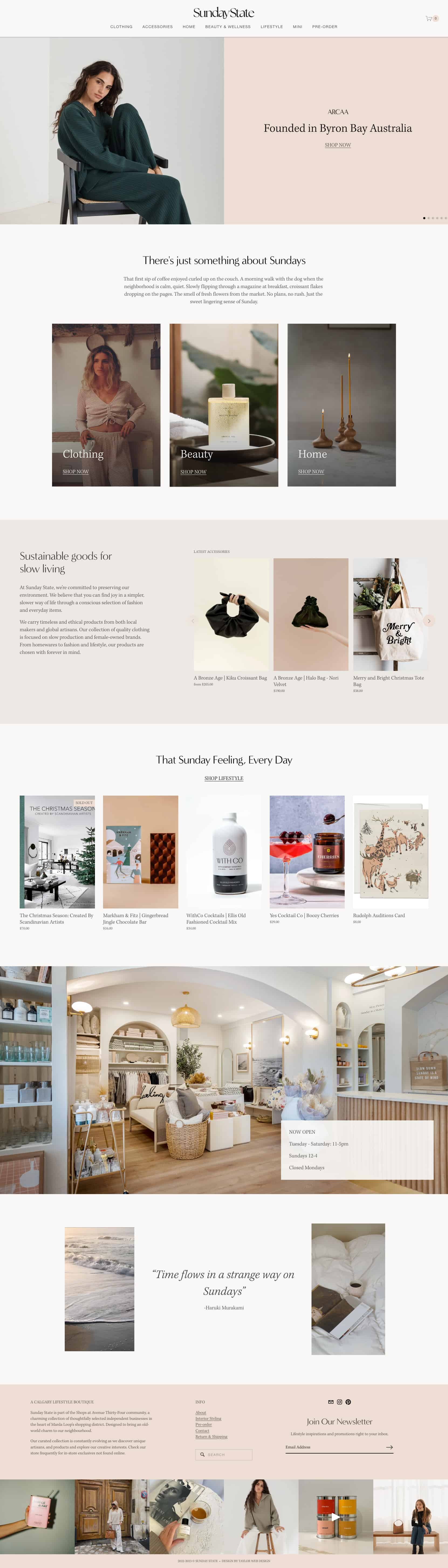 Squarespace Ecommerce Examples 1: Sunday State - Clean and Modern Product Page Design